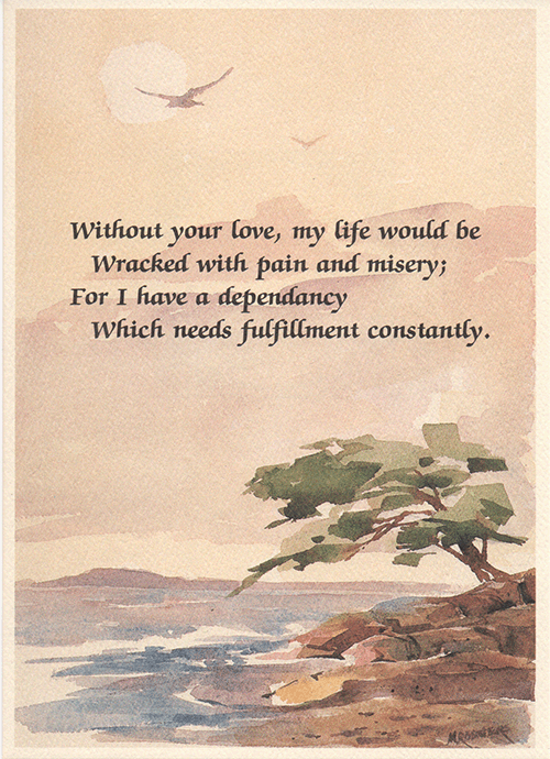Pearls of Love - Romantic Card No. 23 - Pain and Misery