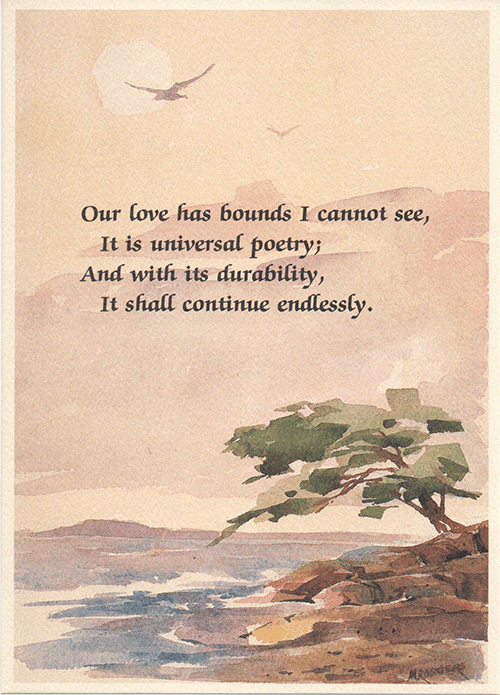 Pearls of Love - Romantic Card No  25 - Universal Poetry