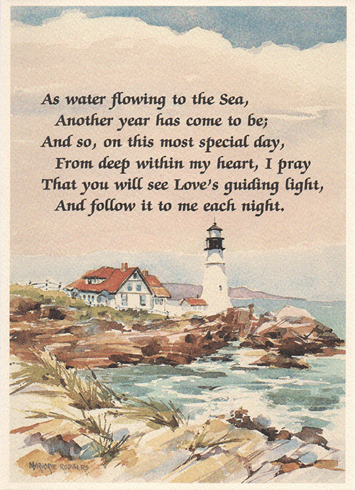 Pearls of Love - Romantic Card No  32 - Love's Guiding Light